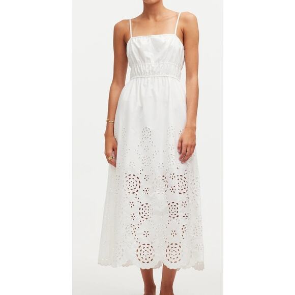Madewell Embroidered Tank Midi Dress in Poplin Size 4 NWT - Picture 1 of 8